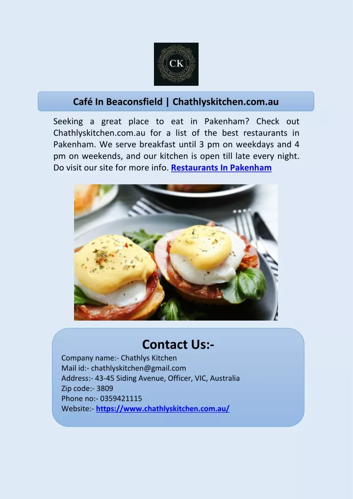 caf in beaconsfield chathlyskitchen com au