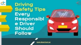 driving safety tips every responsible driver should follow