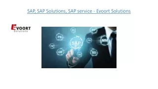 SAP, SAP Solutions, SAP service - Evoort Solutions
