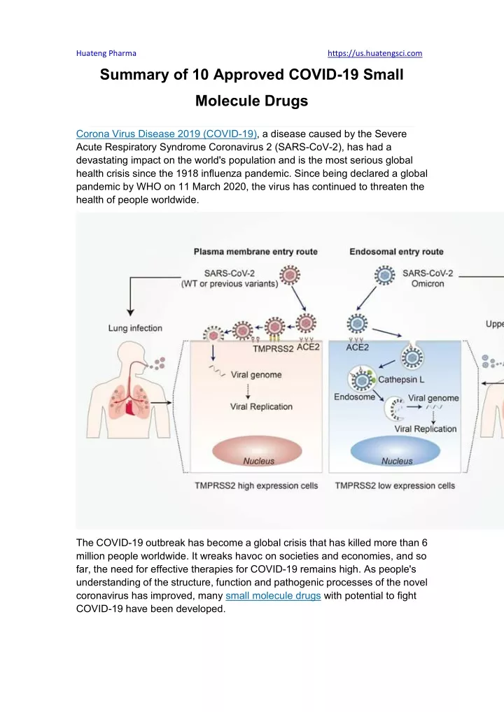 huateng pharma summary of 10 approved covid