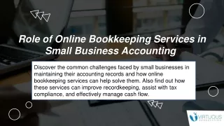 Role of Online Bookkeeping Services in Small Business Accounting
