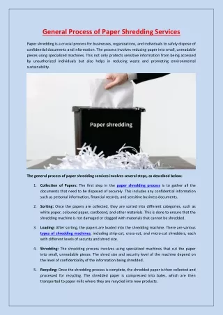 general process of paper shredding services