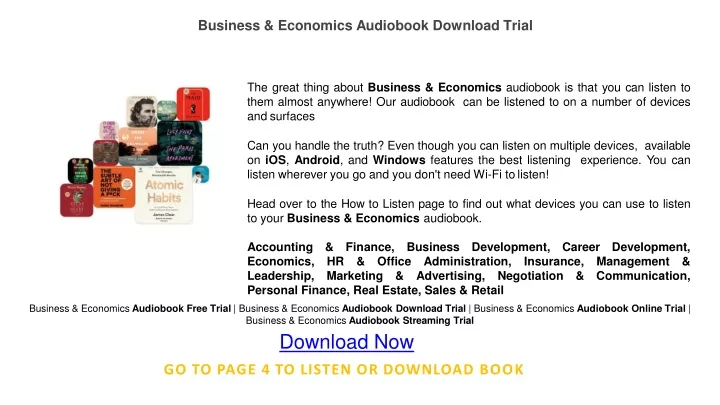 business economics audiobook download trial