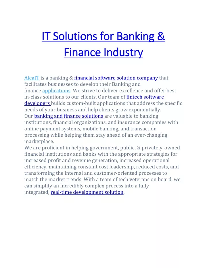 it solutions for banking it solutions for banking