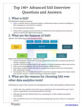 top 140 advanced sas interview questions