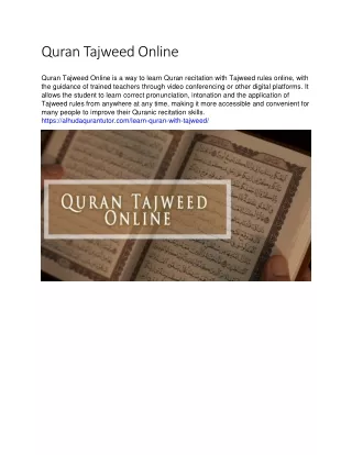 Quran Tajweed Online
