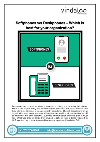 Softphones v/s Deskphone – Which is best for your organization?