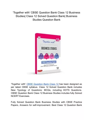 together with cbse question bank class