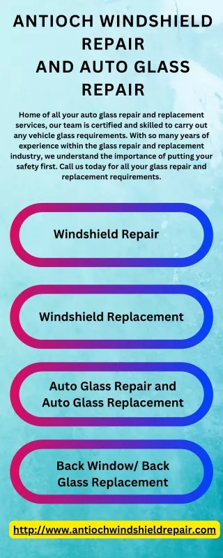 Windshield replacement antioch ca