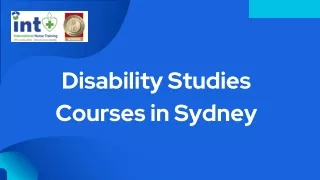 Disability Studies Courses in  Sydney