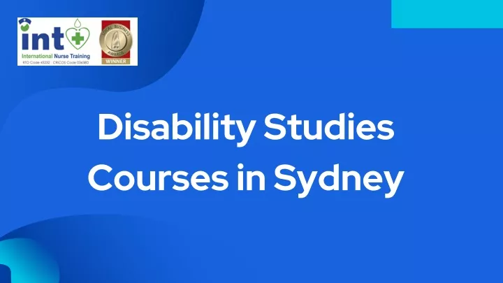 disability studies courses in sydney