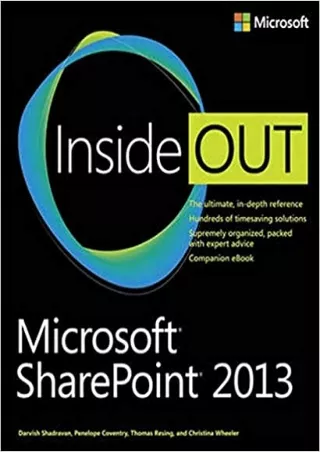 EBOOK Microsoft SharePoint 2013 Inside Out