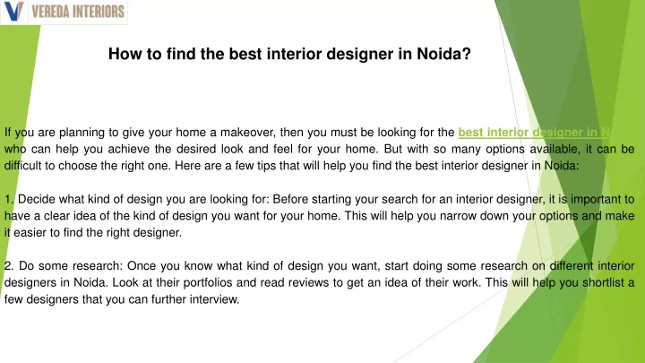 how to find the best interior designer in noida