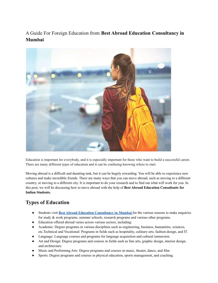 PPT - Best Abroad Education Consultancy in Mumbai PowerPoint ...