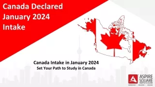 Apply for Canada January Intake 2024