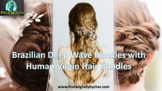 Brazilian Deep Wave Bundles with Human Virgin Hair Bundles