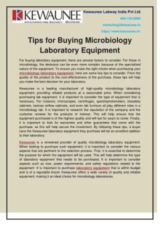Tips For Buying Microbiology Laboratory Equipment