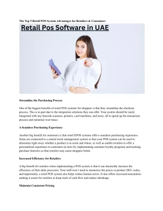the top 5 retail pos system advantages