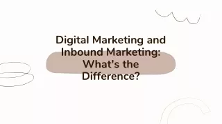 digital marketing and inbound marketing what
