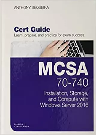 EBOOK MCSA 70 740 Installation Storage and Compute with Windows Server 2016 Pearson
