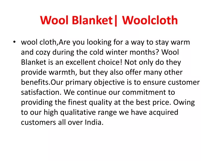 wool blanket woolcloth