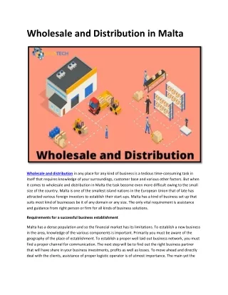 Wholesale and Distribution in Malta