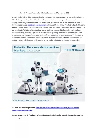 robotic process automation market demand