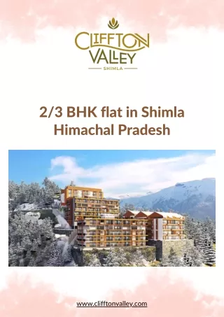 2/3 BHK flat in Shimla Himachal Pradesh