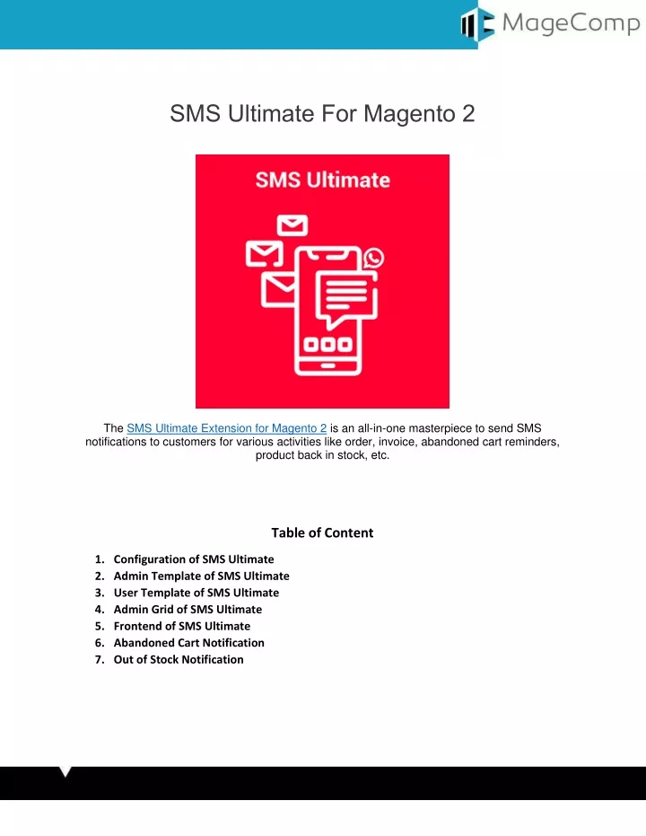 sms ultimate for magento 2
