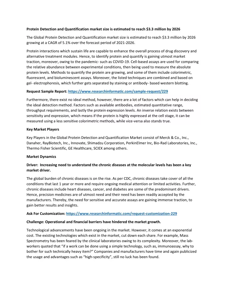 protein detection and quantification market size