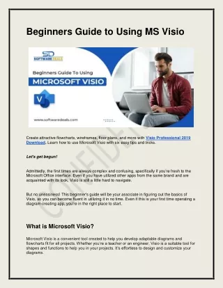 beginners guide to using ms visio