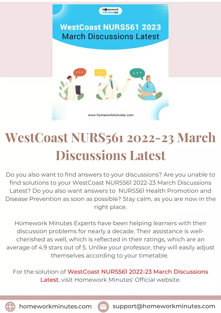 westcoast nurs561 2022 23 march discussions latest