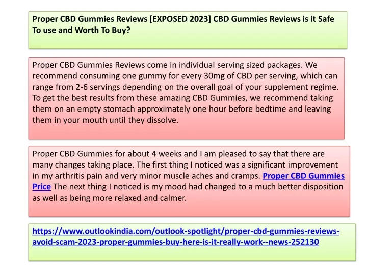 proper cbd gummies reviews exposed 2023