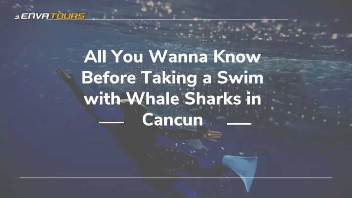 all you wanna know before taking a swim with