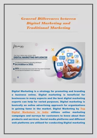 General Differences between Digital Marketing and Traditional Marketing