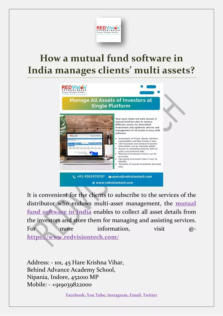 how a mutual fund software in india manages