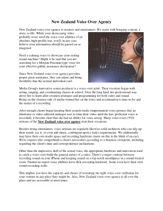 New Zealand Voice Over Agency