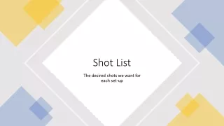 Shot List