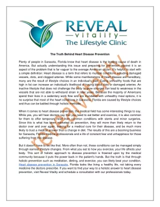 The Truth Behind Heart Disease Prevention