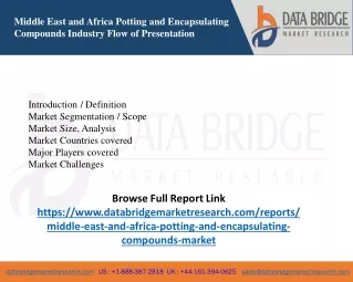 middle east and africa potting and encapsulating