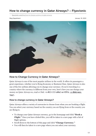 How to change currency in Qatar Airways