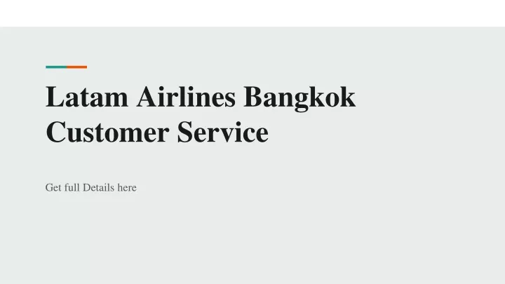 latam airlines bangkok customer service