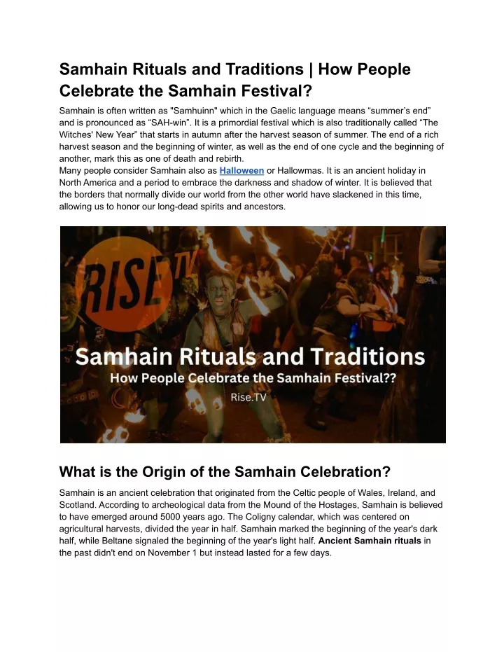 samhain rituals and traditions how people