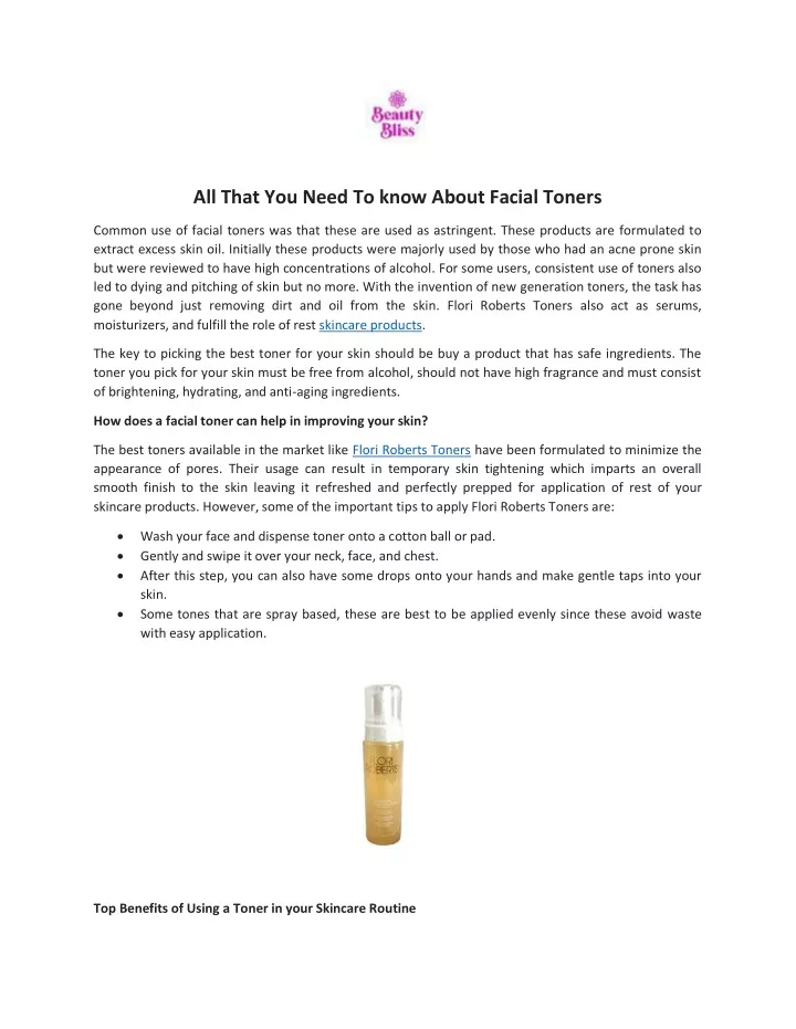 all that you need to know about facial toners