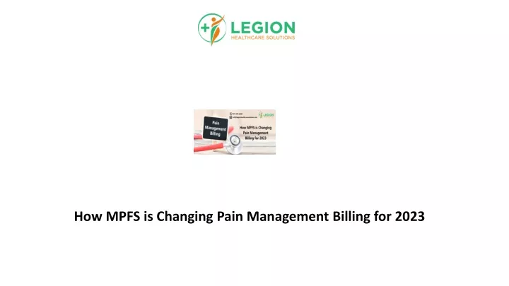 how mpfs is changing pain management billing