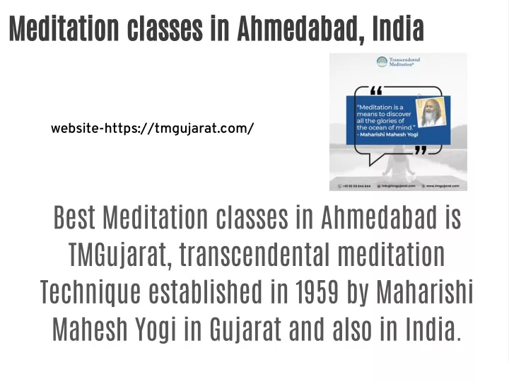 meditation classes in ahmedabad india