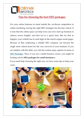 tips for choosing the best seo packages