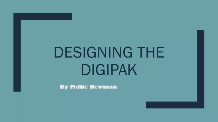 designing the digipak