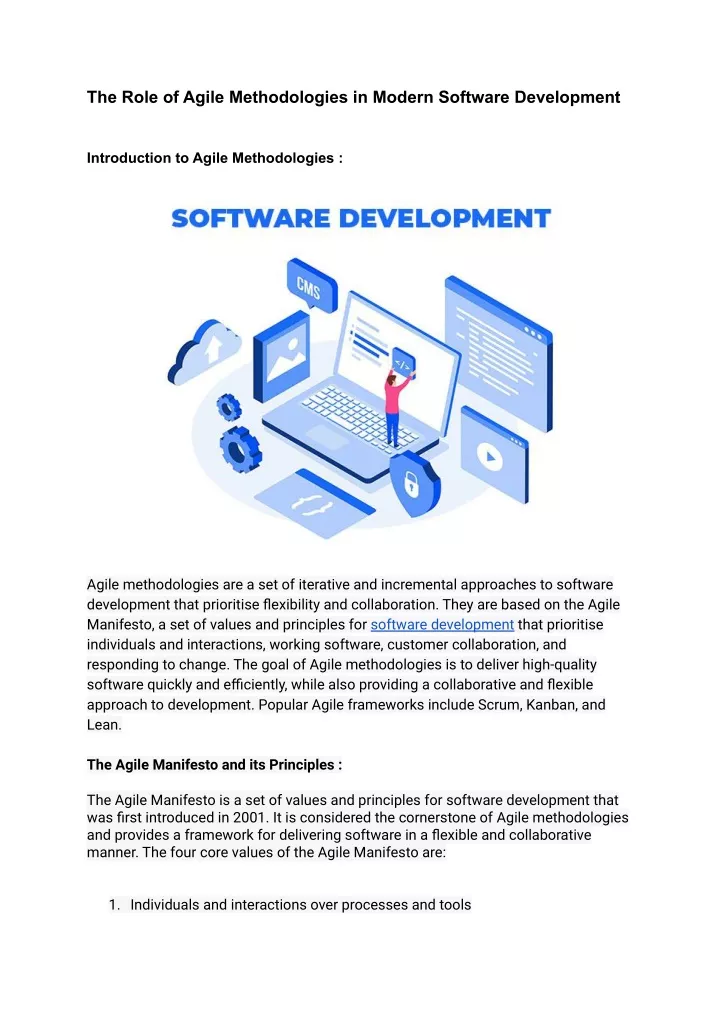 the role of agile methodologies in modern