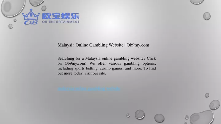 malaysia online gambling website ob9my com